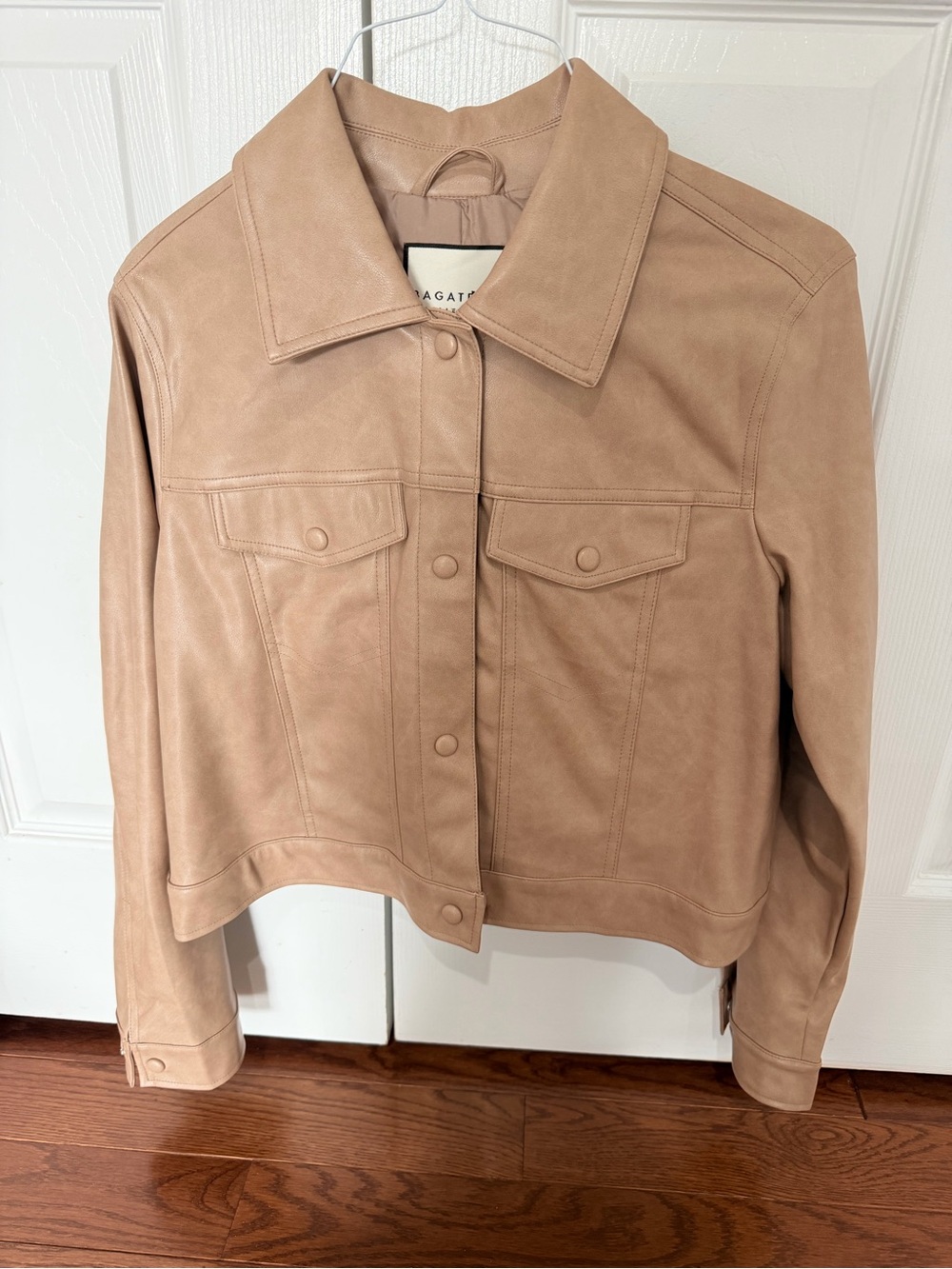bagatelle Nude Tan Leather Jacket